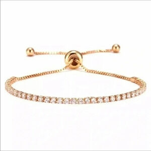 Gold & Rhinestone Adjustable Bracelet NWT
